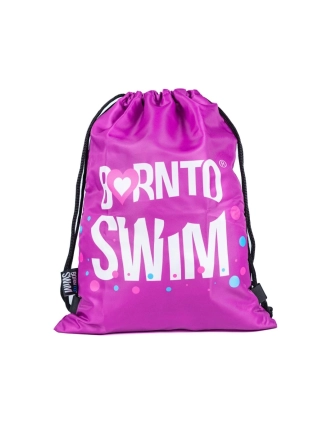 Lehký sportovní vak BornToSwim® Swimbag - Fialová bublina