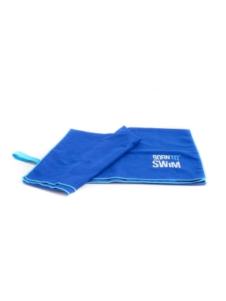 Microfibre osuška s BornToSwim® logem - Modrá