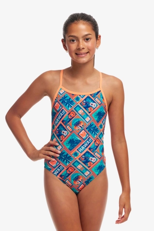 Girls Single Strap One Piece - Tiki Tango


