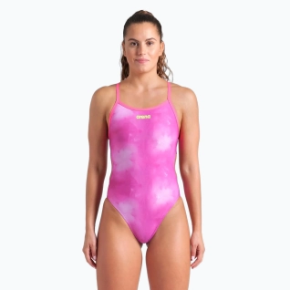 Dámské plavky arena Performance Tie-Dye Collection Women's Allover Challenge Back